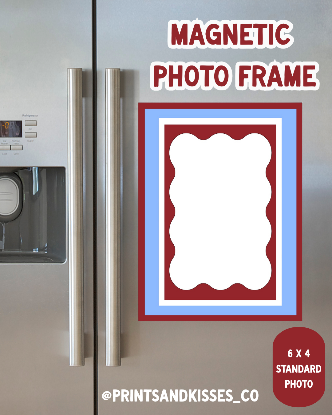 Magnetic 6 x 4 Photo Frame: Periwinkle