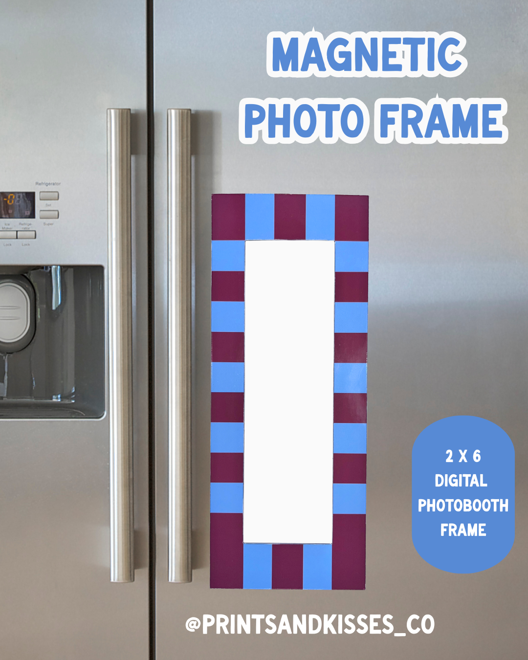 Magnetic Digital Photo Booth Frame : Plaid & Pretty