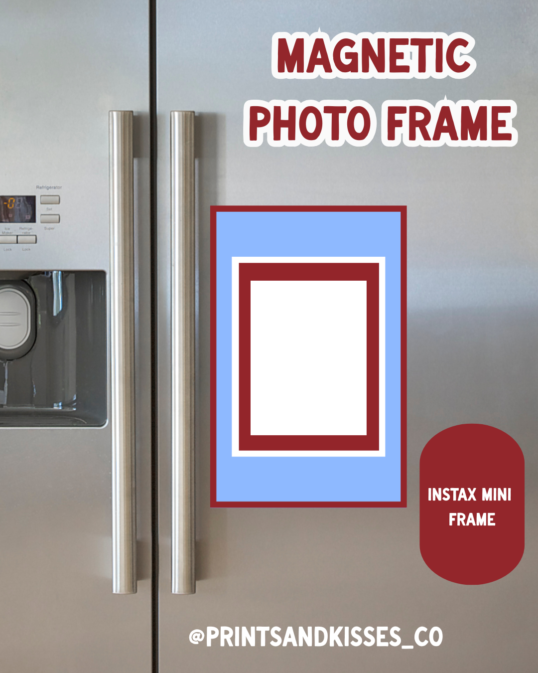 Magnetic Instax Mini Frame: Periwinkle