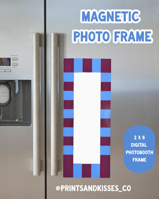 Magnetic Digital Photo Booth Frame : Plaid & Pretty