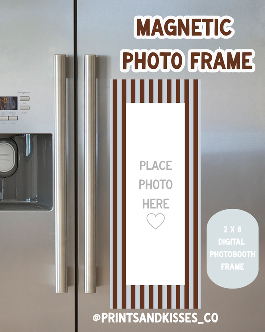 Magnetic Digital Photo Booth Frame: Blue Cocoa