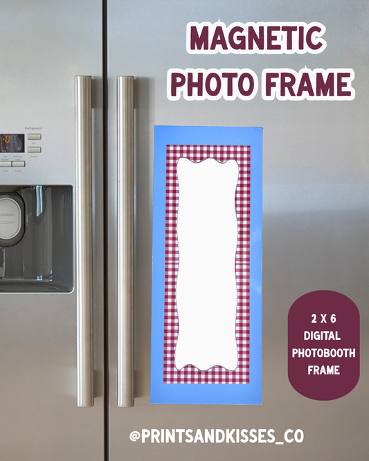 Magnetic Digital Photo Booth Frame : Blueberry Patch