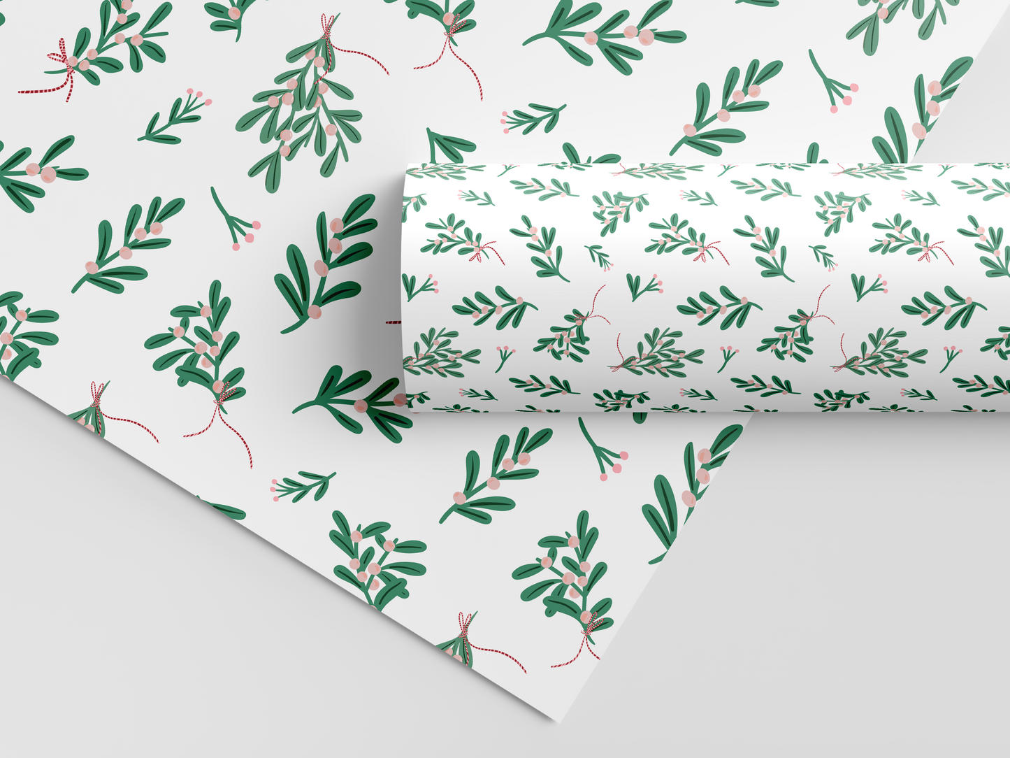 Mistletoe Morning Festive Gift Wrap