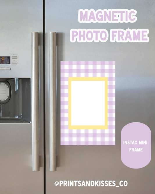 Magnetic Instax Mini Frame: Lavender Lemon