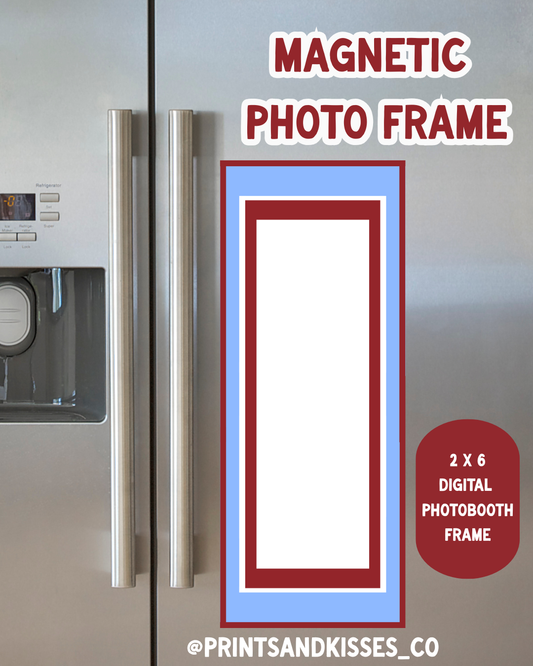 Magnetic Digital Photo Booth Frame: Periwinkle