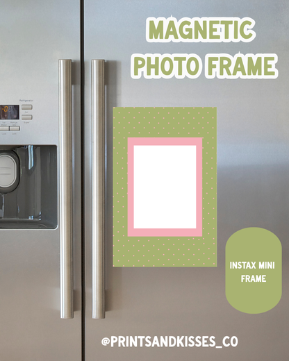 Magnetic Instax Mini Frame: Strawberry Matcha