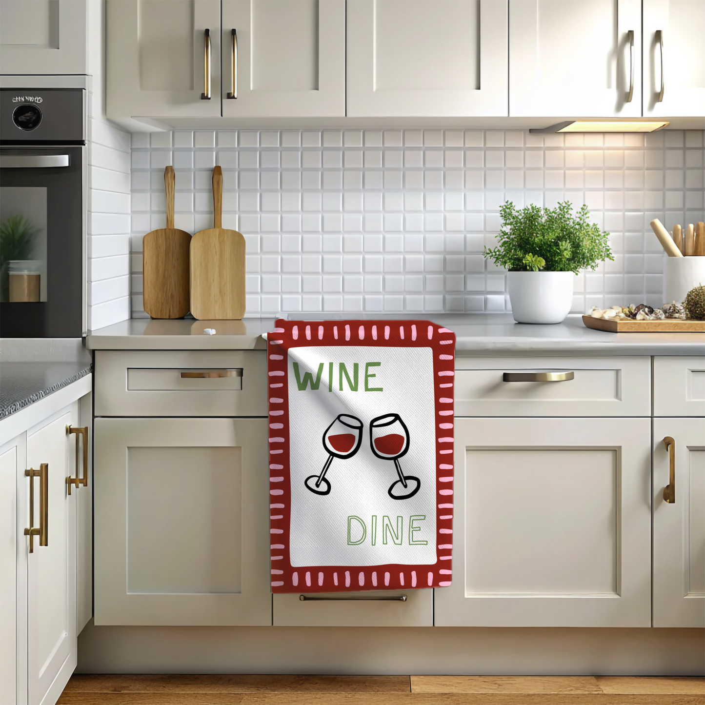 Wine & Dine Tea Towel